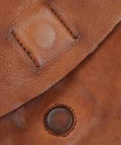 Submarine Schultertasche genarbtes Rindsleder cognac