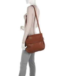 Submarine Schultertasche Rindsleder cognac