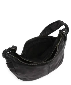Submarine Schultertasche weiches Rindsleder schwarz