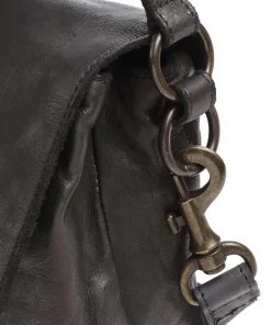 Submarine Schultertasche Rindsleder schwarz