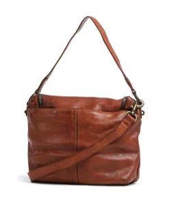 Submarine Schultertasche Rindsleder cognac