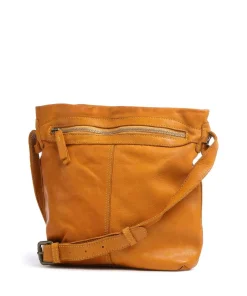 Submarine Umhängetasche fein genarbtes Rindsleder senfgelb