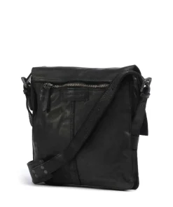 Submarine Umhängetasche fein genarbtes Rindsleder schwarz