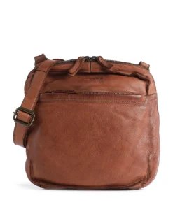 Submarine Umhängetasche genarbtes Leder cognac