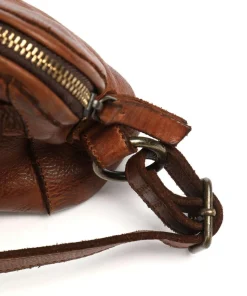 Submarine Umhängetasche genarbtes Rindsleder cognac