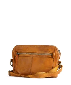 Submarine Umhängetasche genarbtes Rindsleder gelb