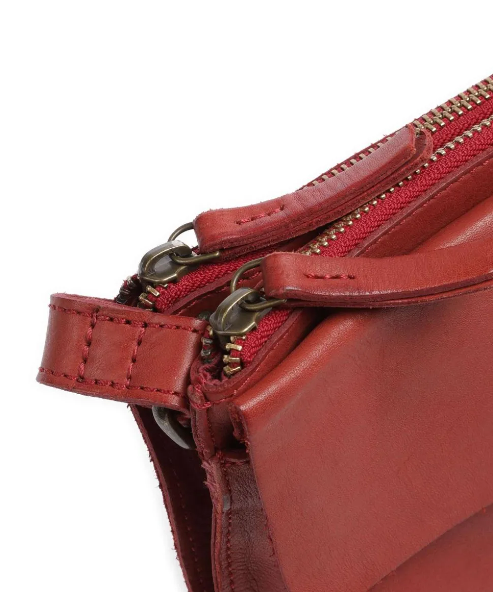 Submarine Umhängetasche weiches Rindsleder rot