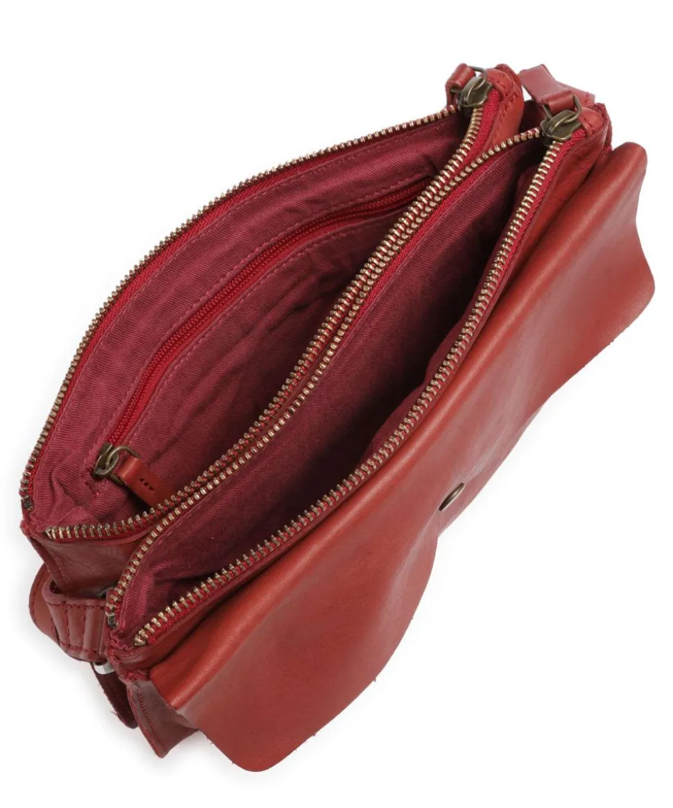 Submarine Umhängetasche weiches Rindsleder rot