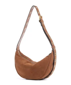 Suede By My Side Small Schultertasche aufgerautes Leder braun