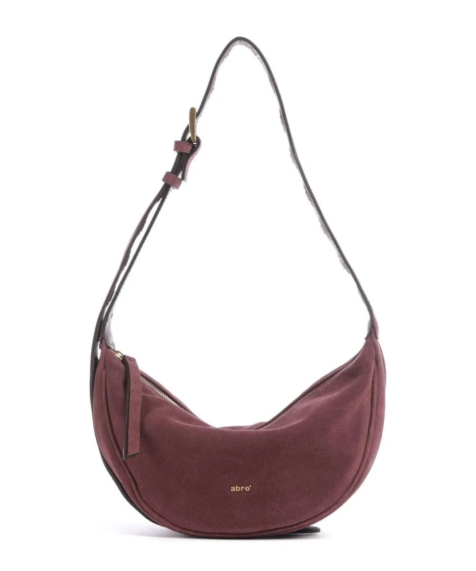 Suede By My Side Small Schultertasche aufgerautes Leder wein