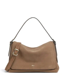Suede Carina Beuteltasche aufgerautes Leder camel