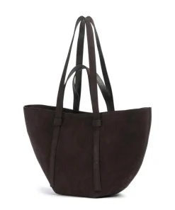 Suede Cosmo Medium Shopper aufgerautes Leder dunkelbraun