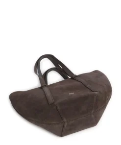Suede Cosmo Medium Shopper aufgerautes Leder dunkelbraun