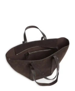Suede Cosmo Medium Shopper aufgerautes Leder dunkelbraun