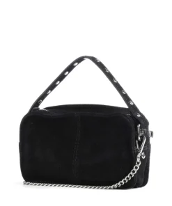 Suede Helena Umhängetasche aufgerautes Leder schwarz