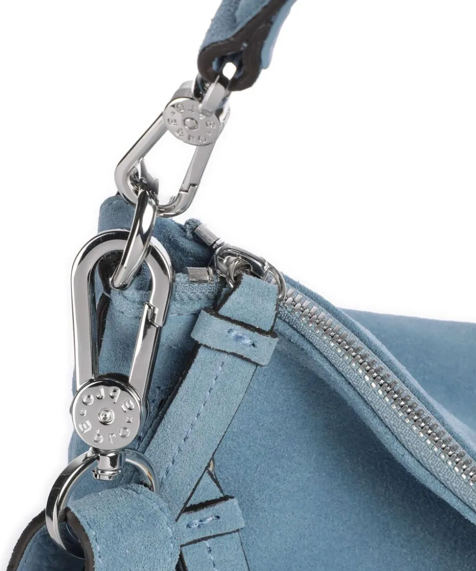 Suede Juna Beuteltasche aufgerautes Rindsleder blau
