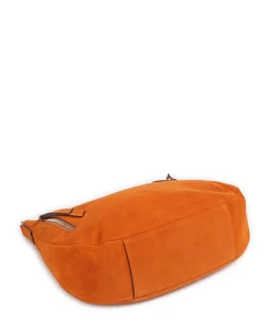 Suede Juna Beuteltasche aufgerautes Rindsleder orange