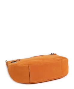 Suede Juna Small Beuteltasche aufgerautes Leder orange