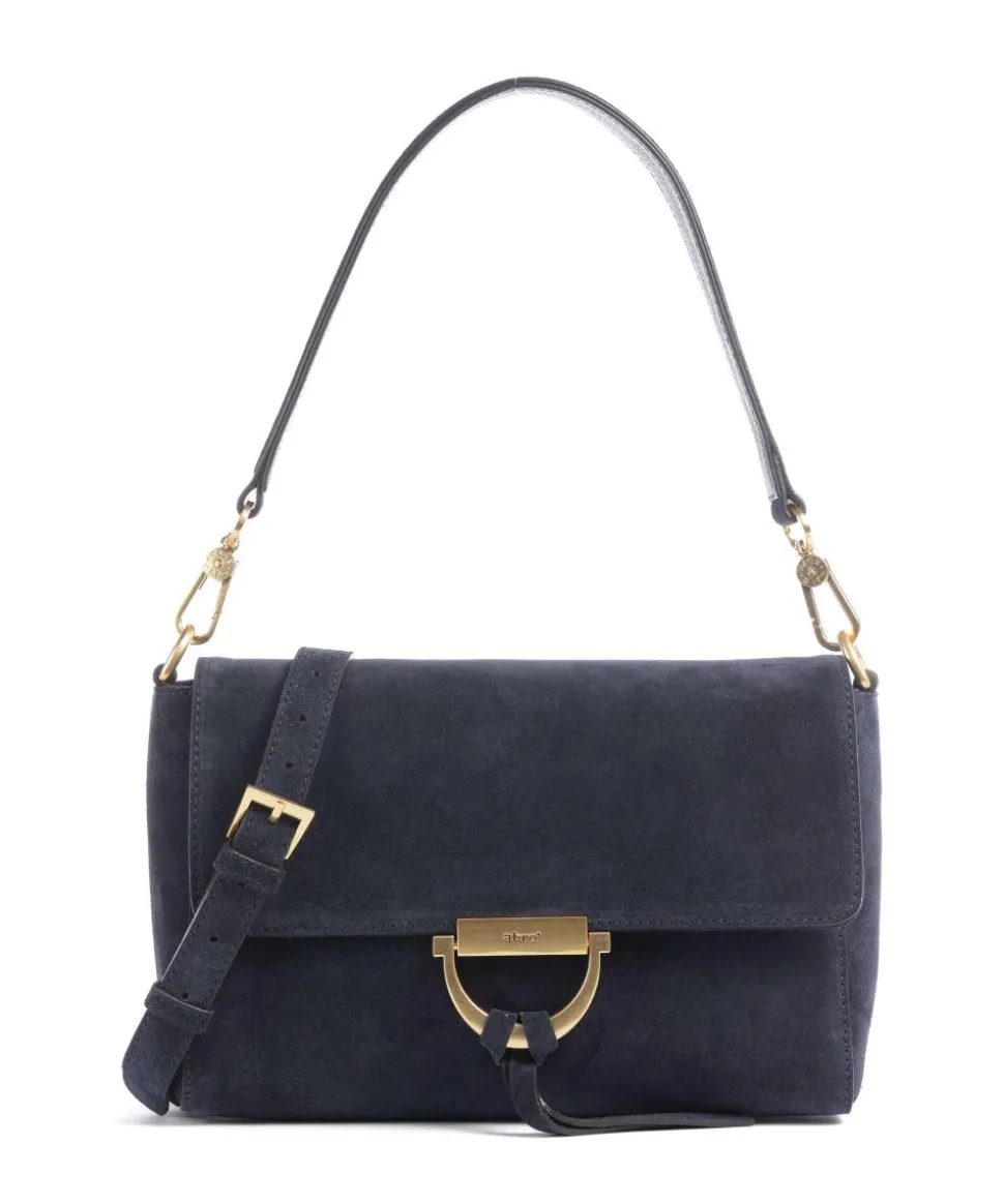 Suede Temi Schultertasche aufgerautes Leder navy