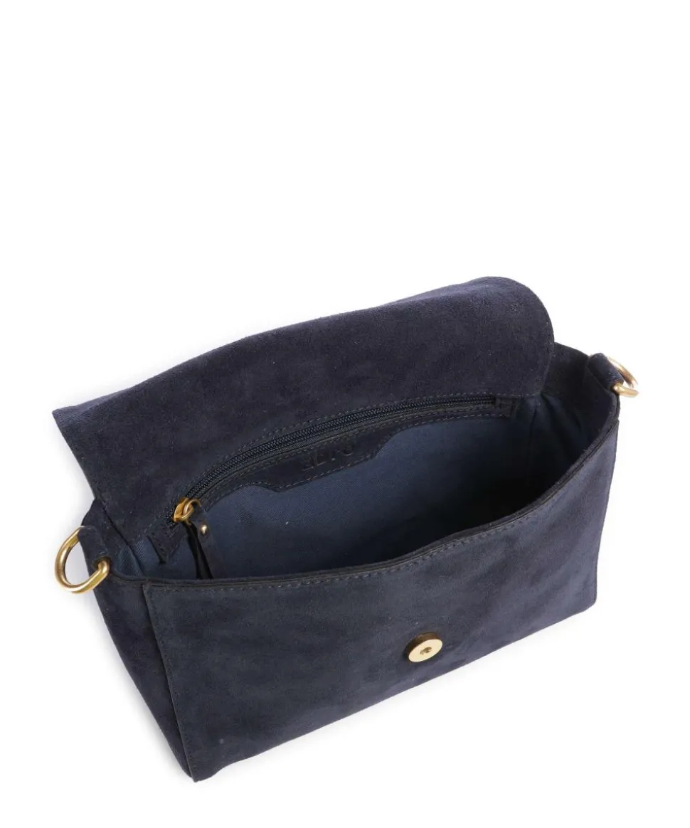 Suede Temi Schultertasche aufgerautes Leder navy