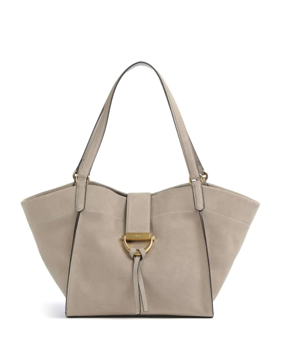 Suede Temi Shopper aufgerautes Leder hellgrau