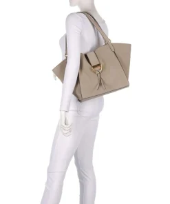 Suede Temi Shopper aufgerautes Leder hellgrau