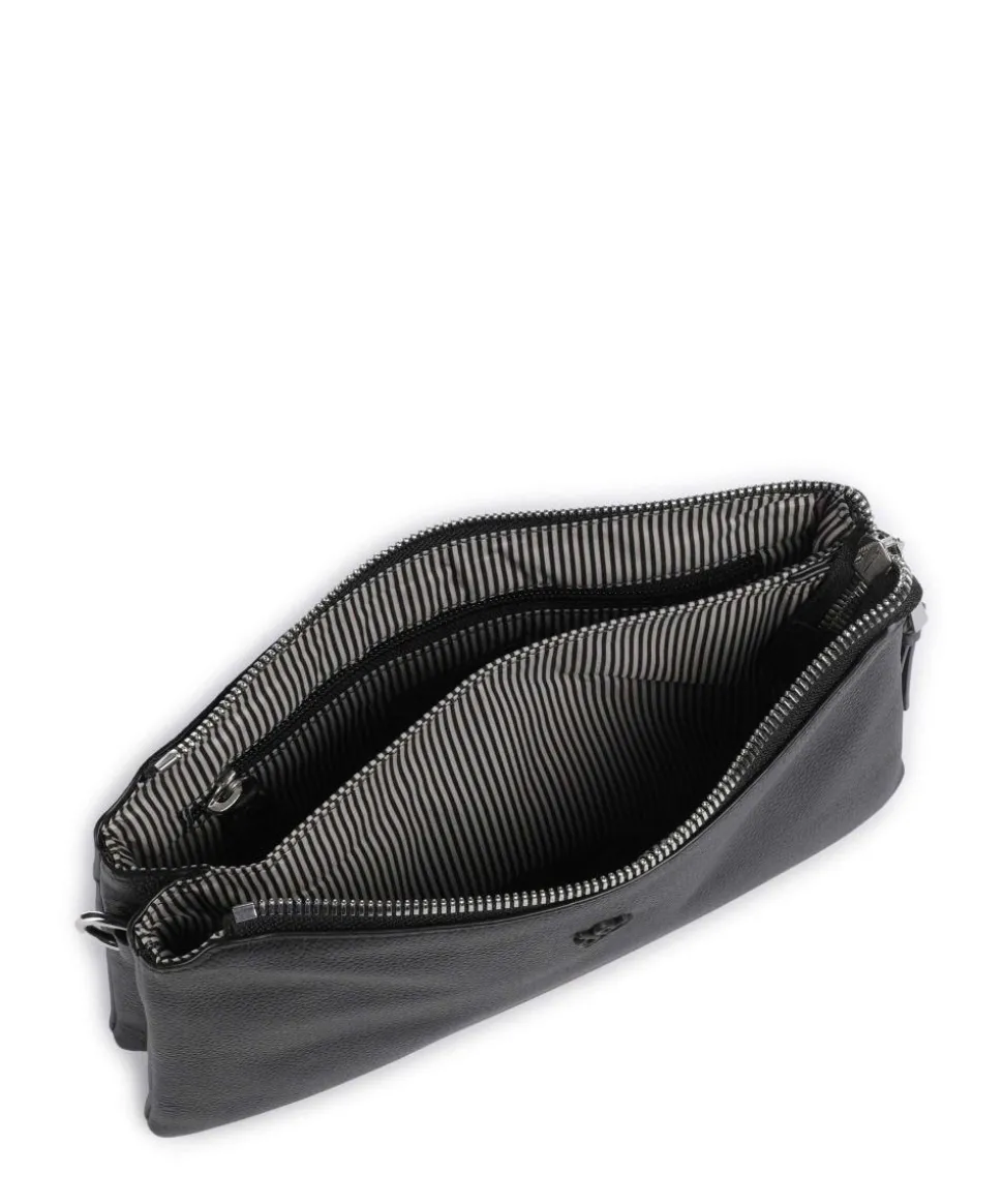 Sugar Pop Schultertasche genarbtes Rindsleder schwarz