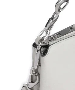 Sugar Pop Schultertasche genarbtes Rindsleder hellgrau