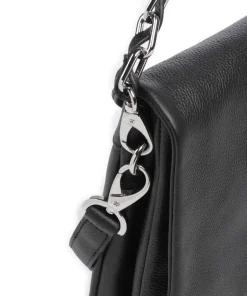 Sugar Pop Schultertasche genarbtes Rindsleder schwarz