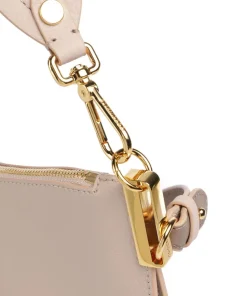 Sunup Beuteltasche genarbtes Leder beige