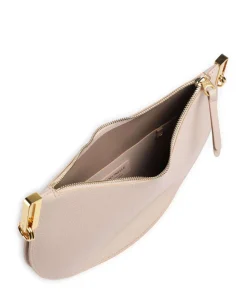 Sunup Beuteltasche genarbtes Leder beige