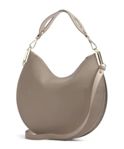 Sunup Beuteltasche genarbtes Rindsleder taupe