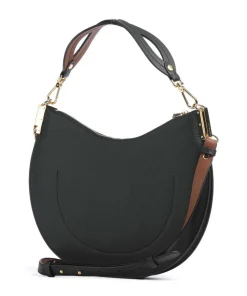 Sunup Beuteltasche genarbtes Leder schwarz