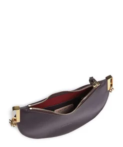 Sunup Schultertasche genarbtes Rindsleder pflaume