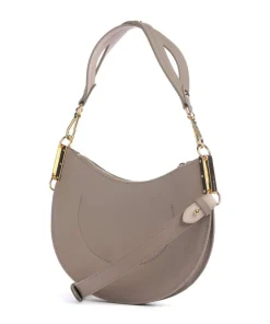 Sunup Schultertasche genarbtes Rindsleder taupe