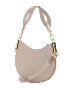 Sunup Schultertasche genarbtes Rindsleder beige