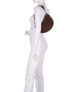 Sunup Suede Schultertasche aufgerautes Rindsleder dunkelbraun