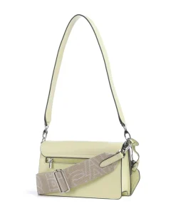 Super Star Schultertasche Saffiano-Rindsleder gelbgrün