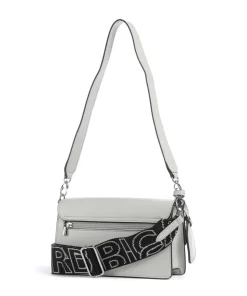 Super Star Schultertasche Saffiano-Rindsleder hellgrau