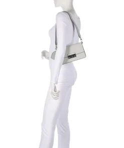 Super Star Schultertasche Saffiano-Rindsleder hellgrau