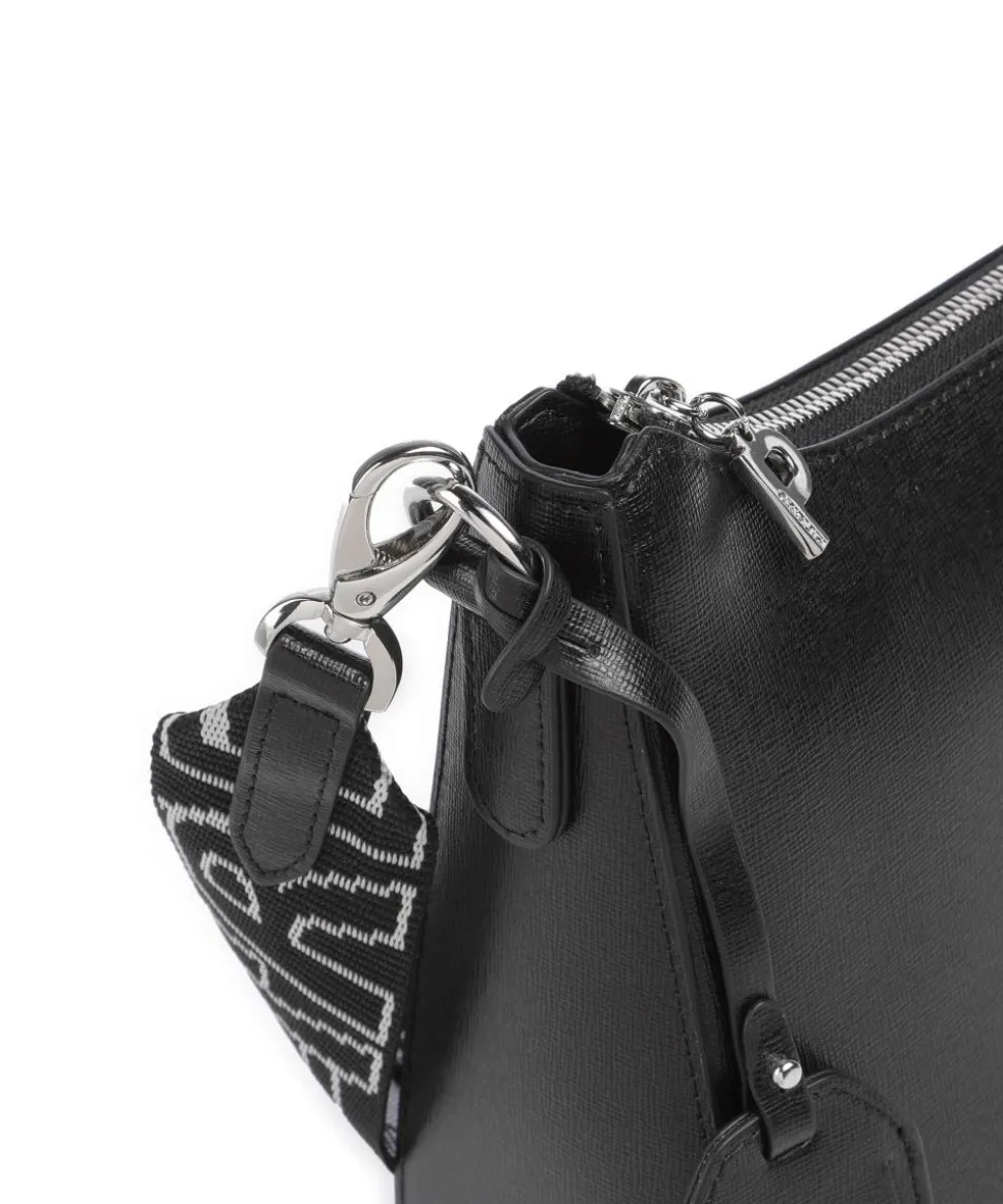 Super Star Umhängetasche Saffiano-Rindsleder schwarz