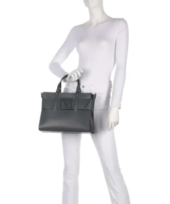 Susie Handtasche Lederimitat dunkelgrau