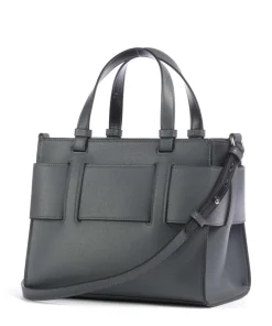 Susie M Handtasche Lederimitat dunkelgrau