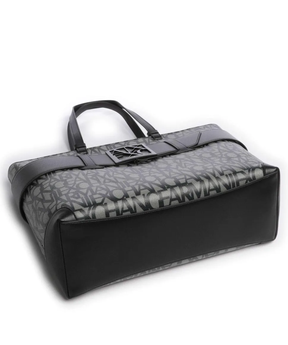 Susie M Shopper Lederimitat beige/schwarz