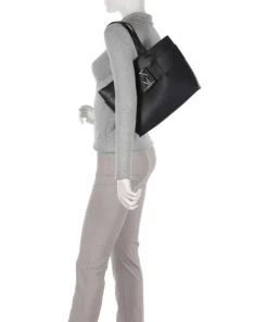 Susie S Shopper Lederimitat schwarz