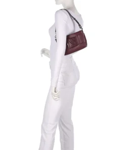 Susie Schultertasche Lederimitat wein