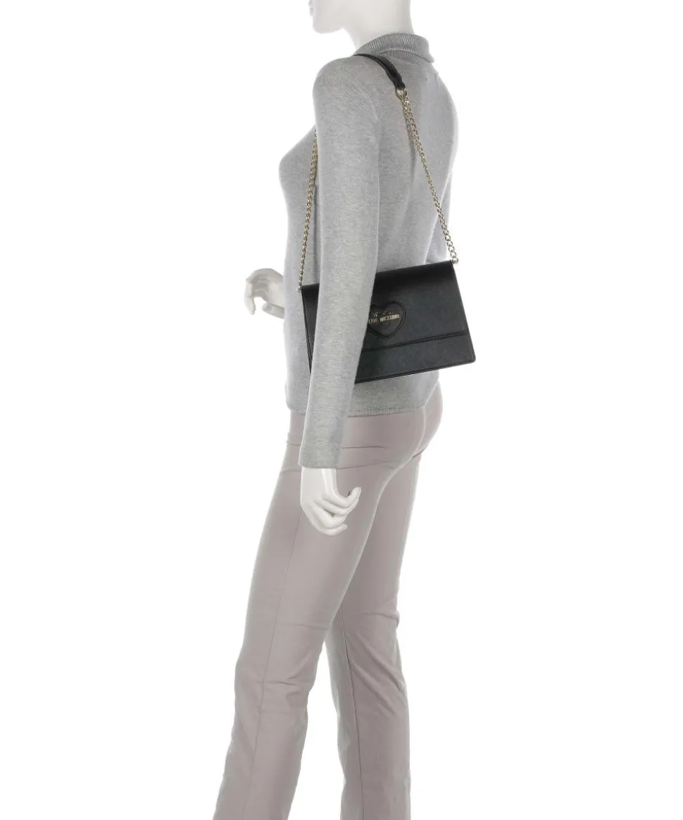 Sweet Heart Schultertasche Lederimitat schwarz