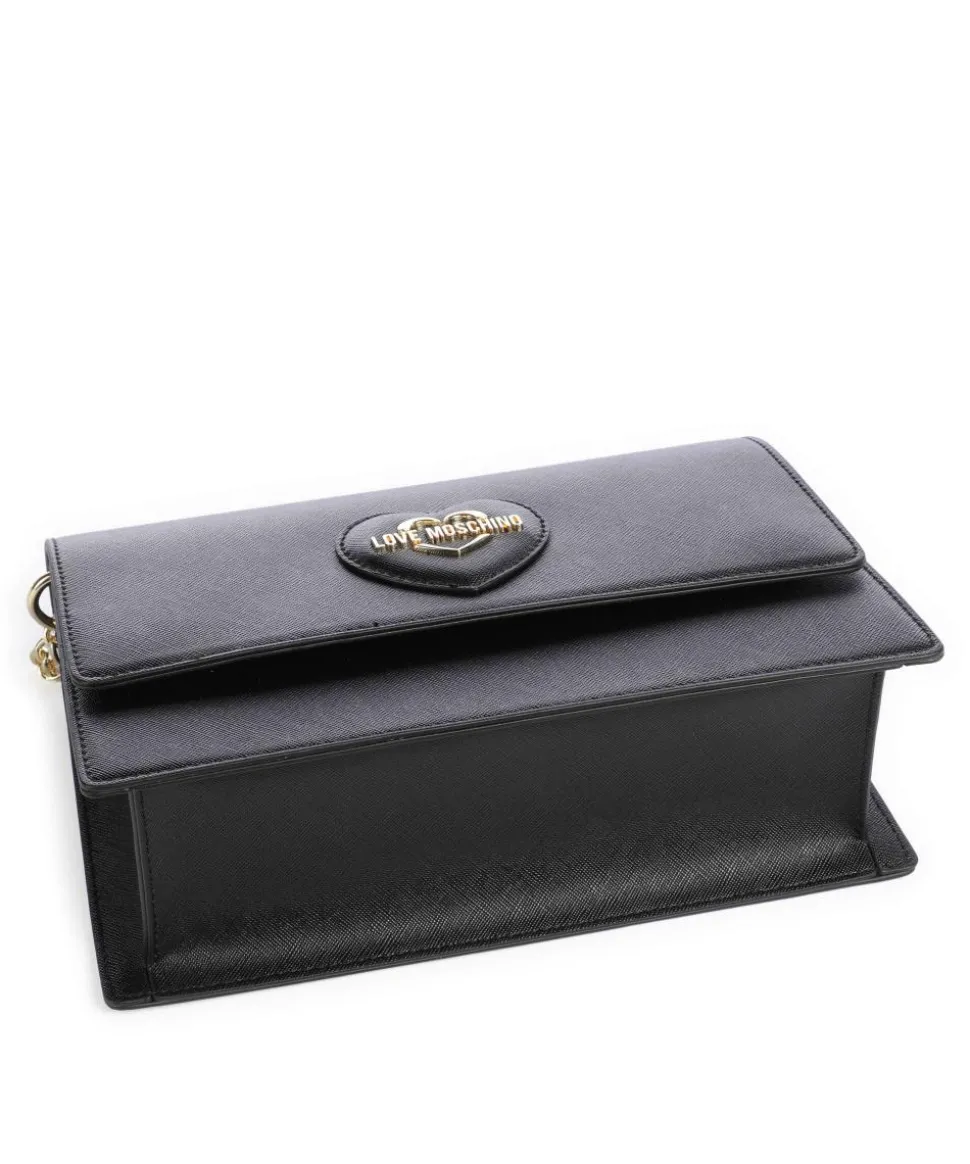 Sweet Heart Schultertasche Lederimitat schwarz