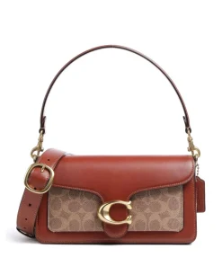 Tabby 26 Schultertasche Canvas, Kalbsleder braun/beige