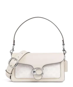 Tabby 26 Schultertasche Canvas, Kalbsleder creme